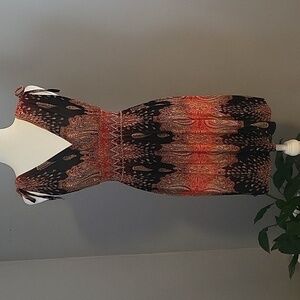 Lindosky V-Neck Mock Wrap Smocked Waist Dress - See Below For Sizing